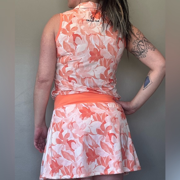 Adidas exclusive “our fairway floral collection” performance skort & top - Picture 5 of 15